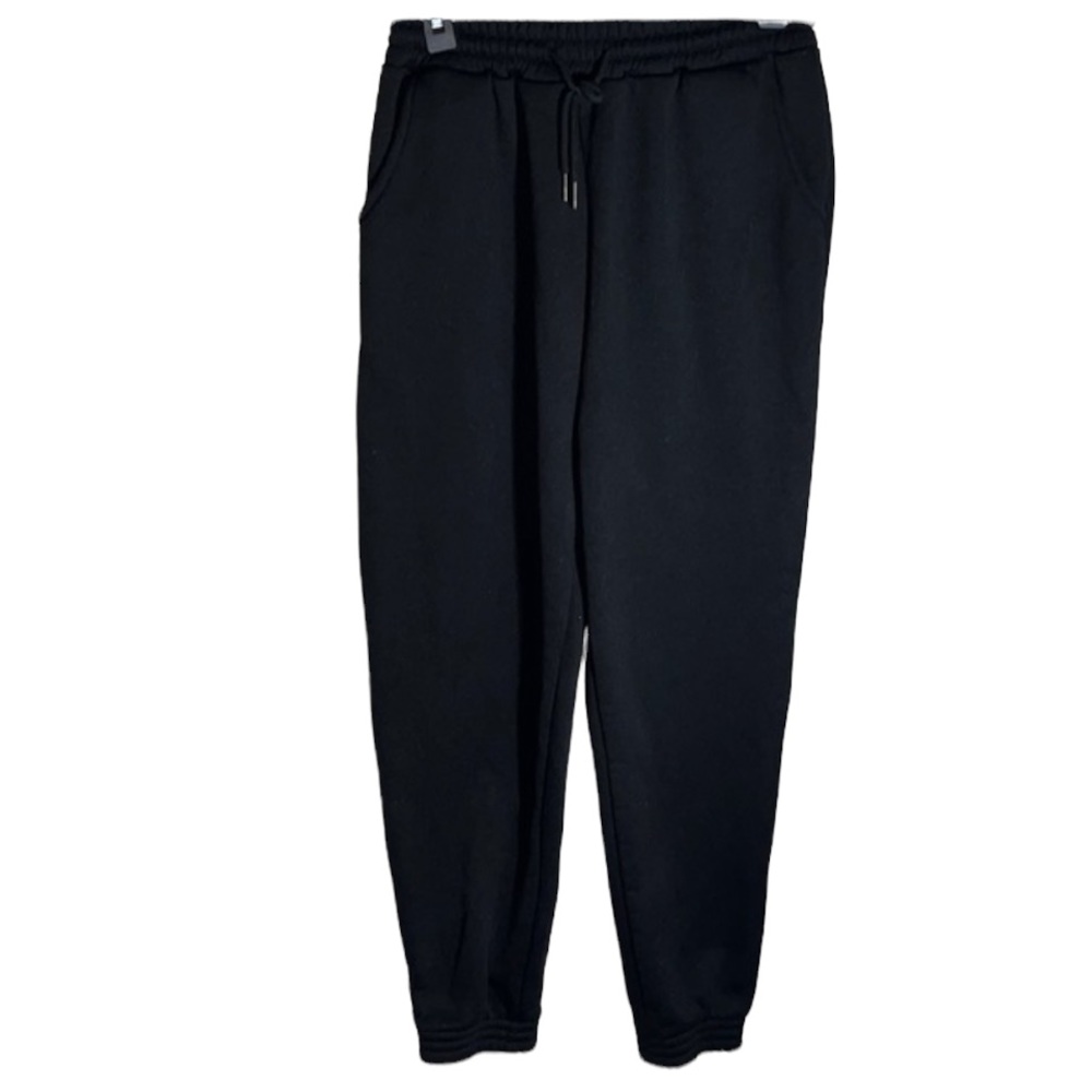 SHEIN Womens Joggers Size Med. Black Elastic Drawstring Waist Pull On Sweatpants